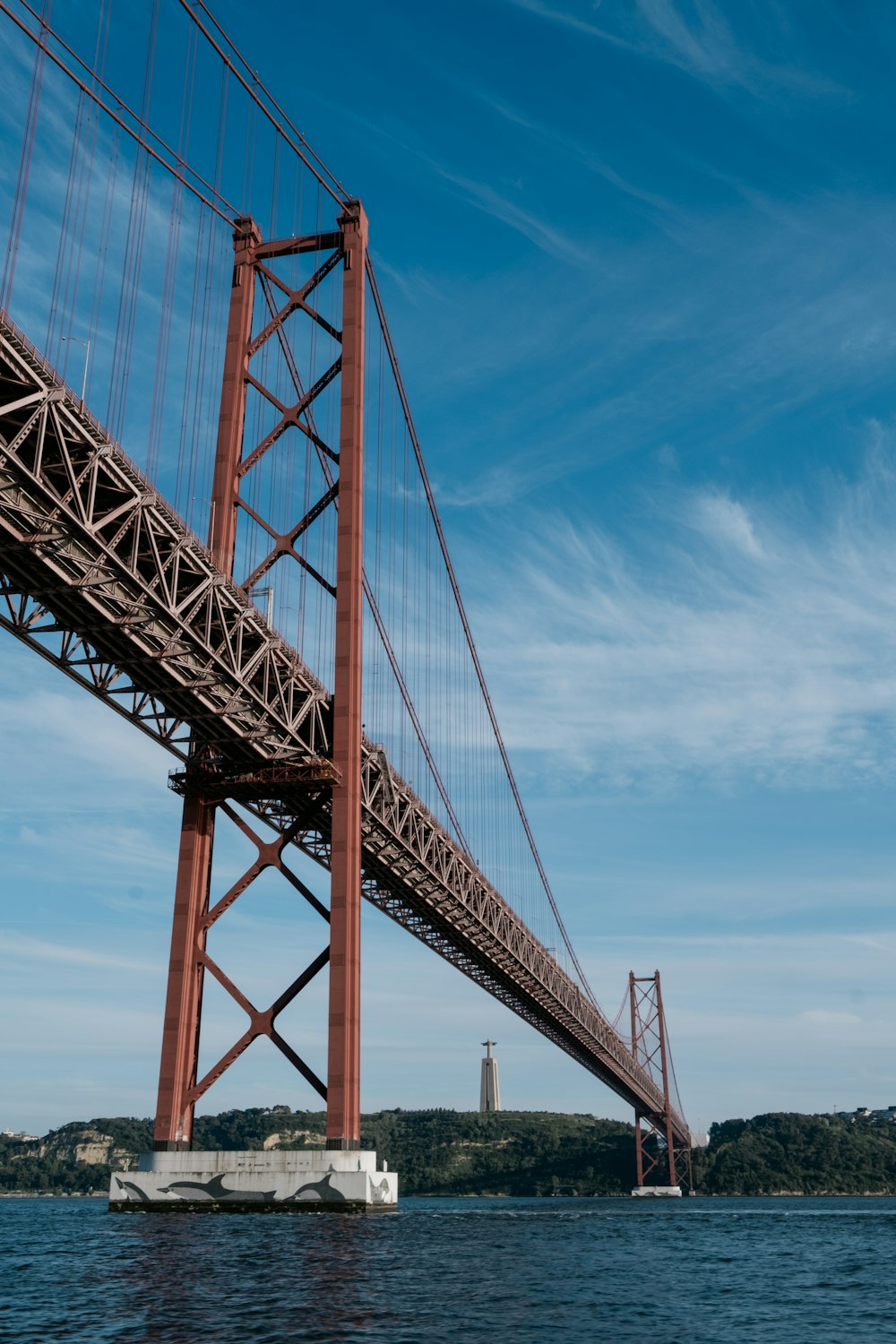 a large bridge spanning over a large body of water