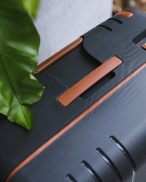 a piece of luggage sitting on top of a table