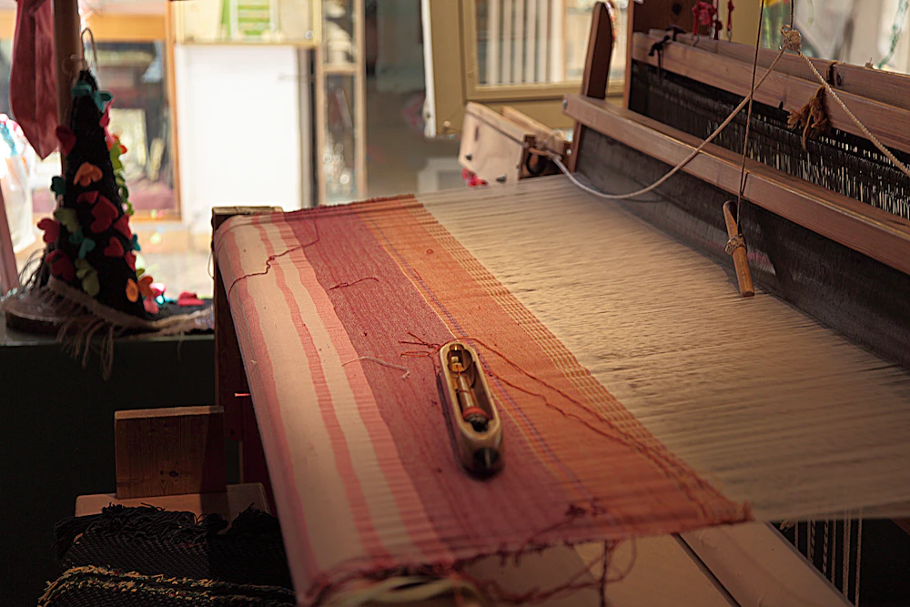 Handloom weaving detail