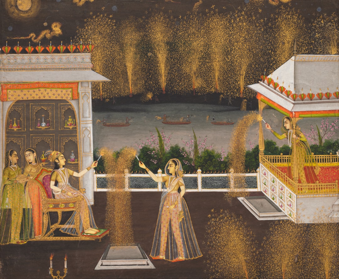 Royal Women Celebrating Diwali c. 1760 Northern India, Uttar Pradesh, Lucknow Gum tempera and gold on paper Andrew R. and Martha Holden Jennings Fund 1971.82 https://www.clevelandart.org/art/1971.82