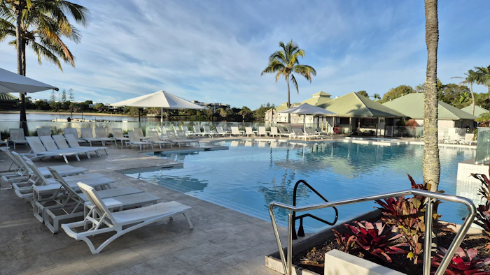 Outdoor terrace and pool deck