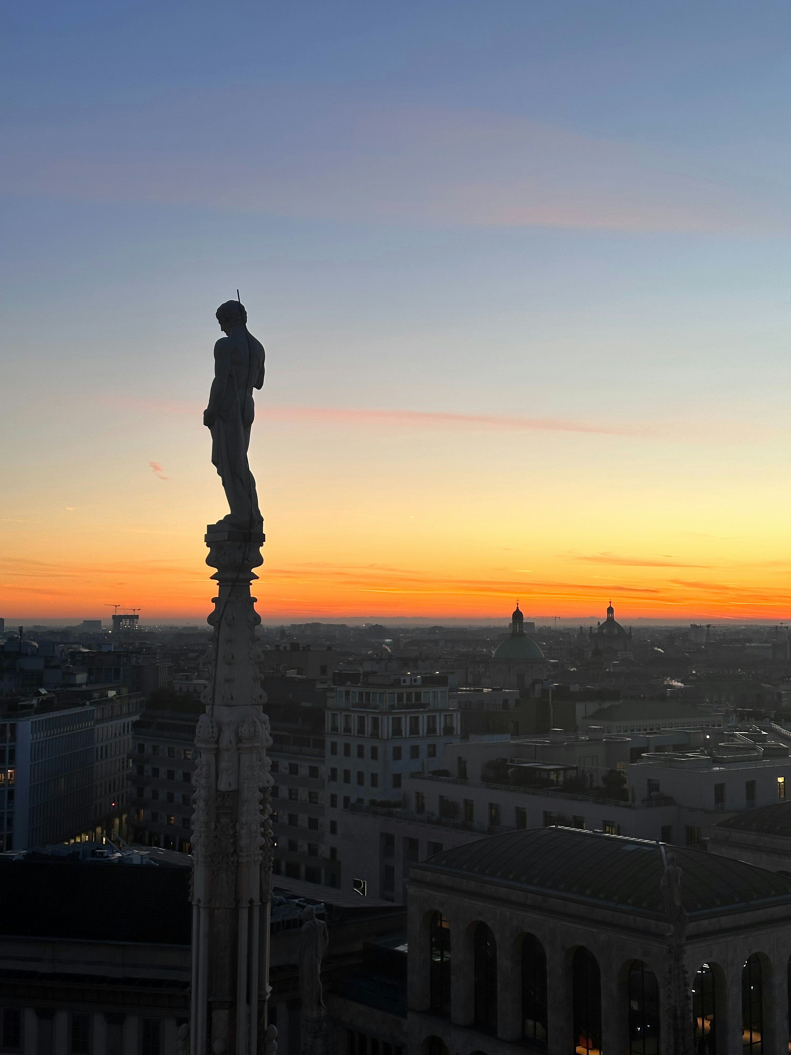 Sculpture in sun set