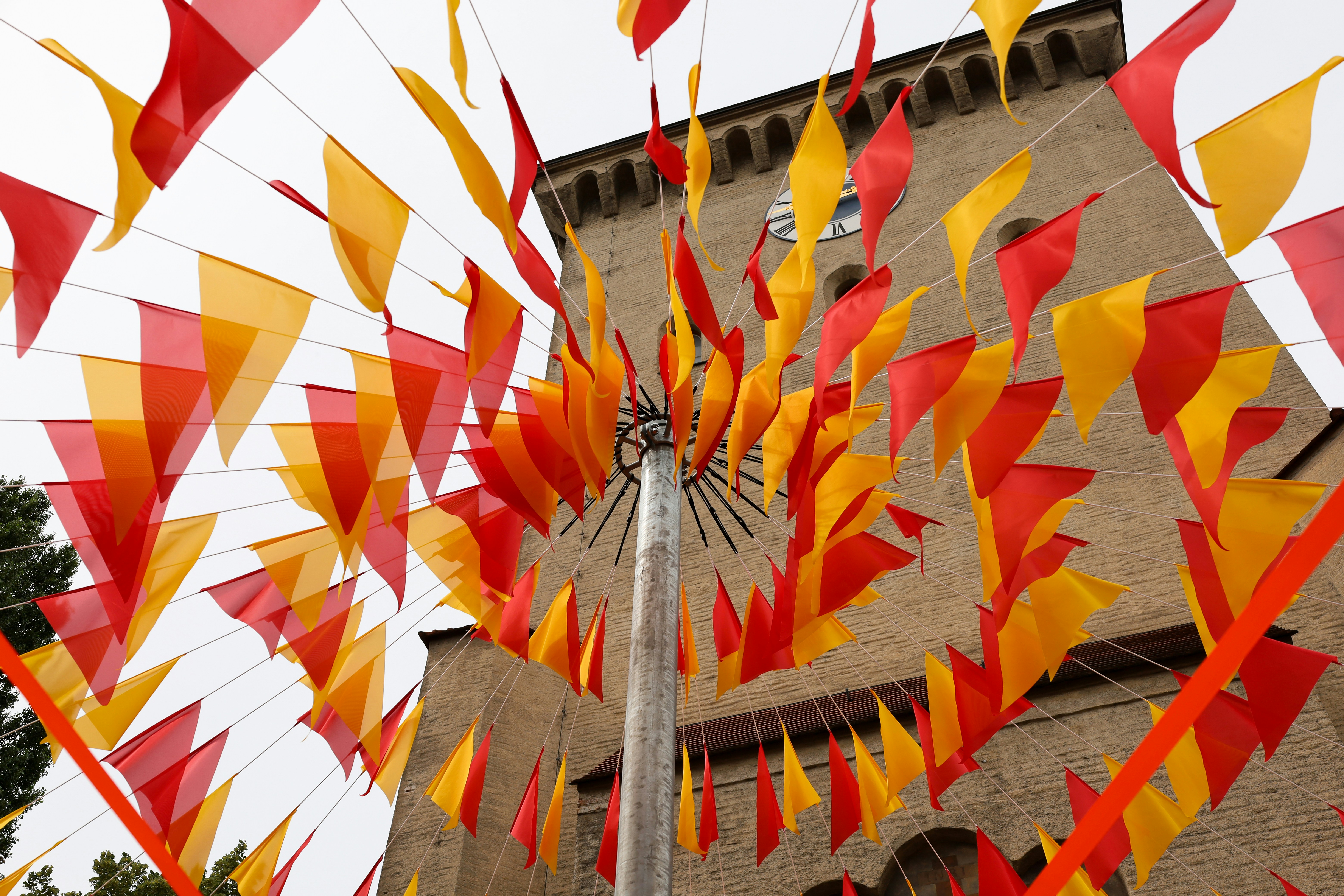 a tall tower with a clock on top of it