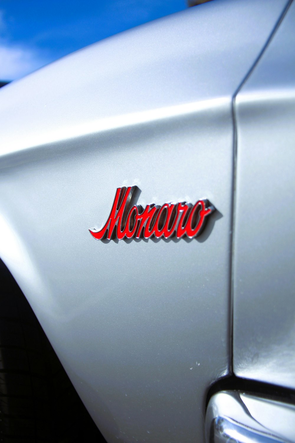 a close up of a car with the word monaco on it