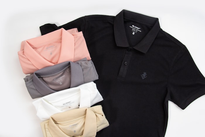 Multiple polo shirts for corporate branding