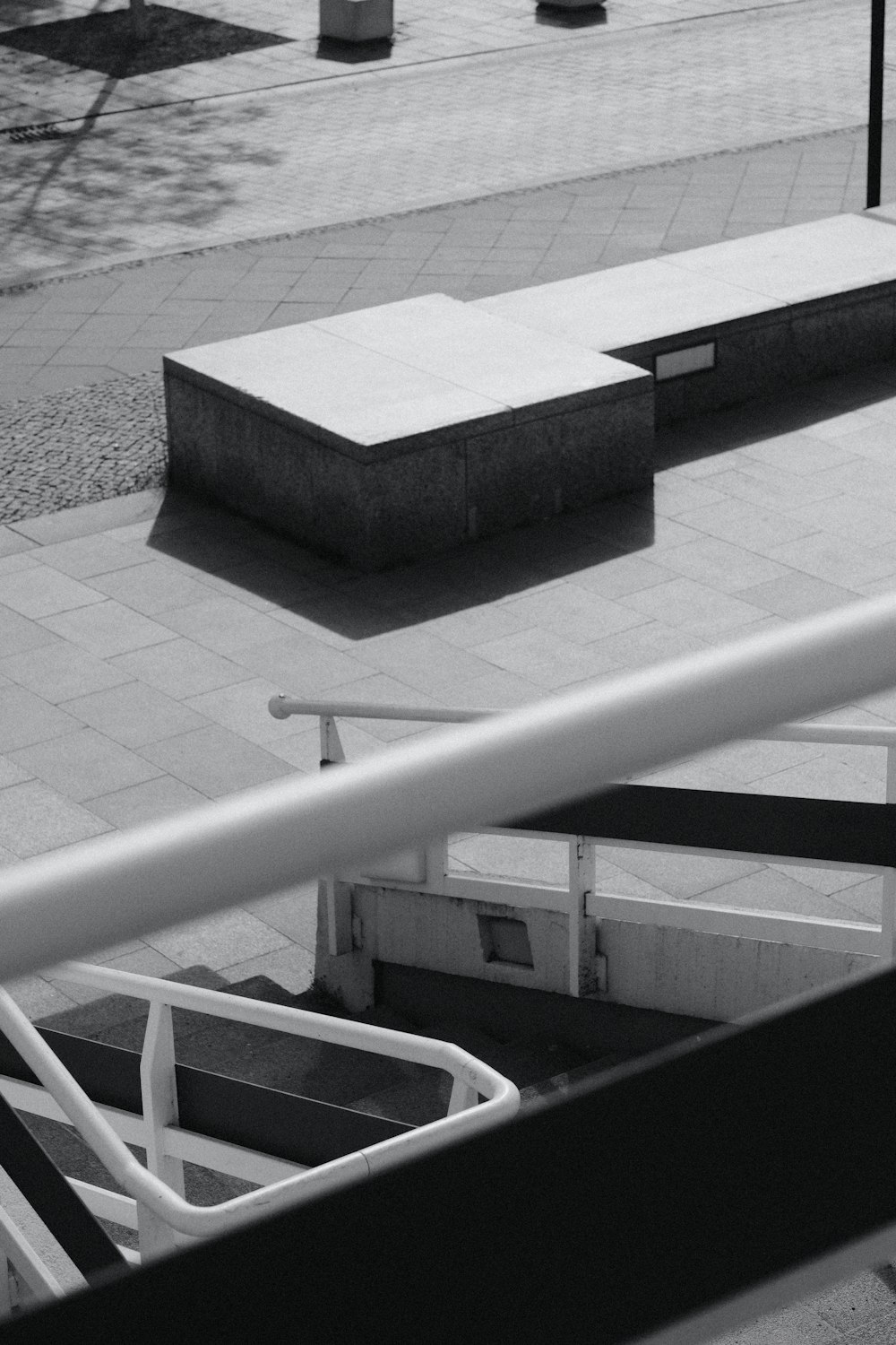 a black and white photo of a skateboard park