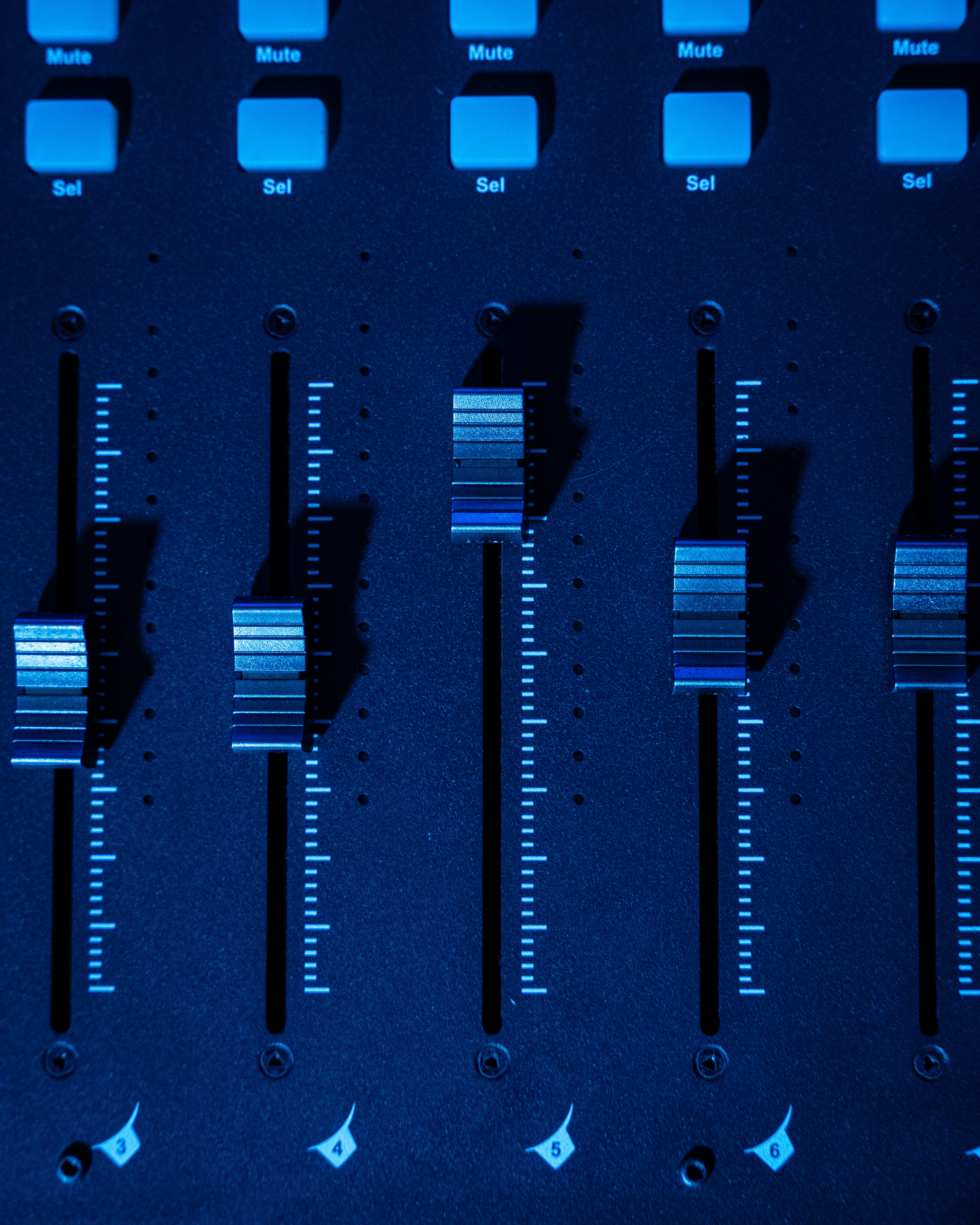 A close up of a sound board with buttons photo – Free Blue Image on ...
