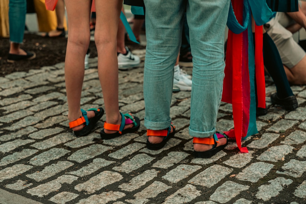 a group of people standing next to each other