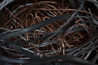 a close up of a bunch of wires