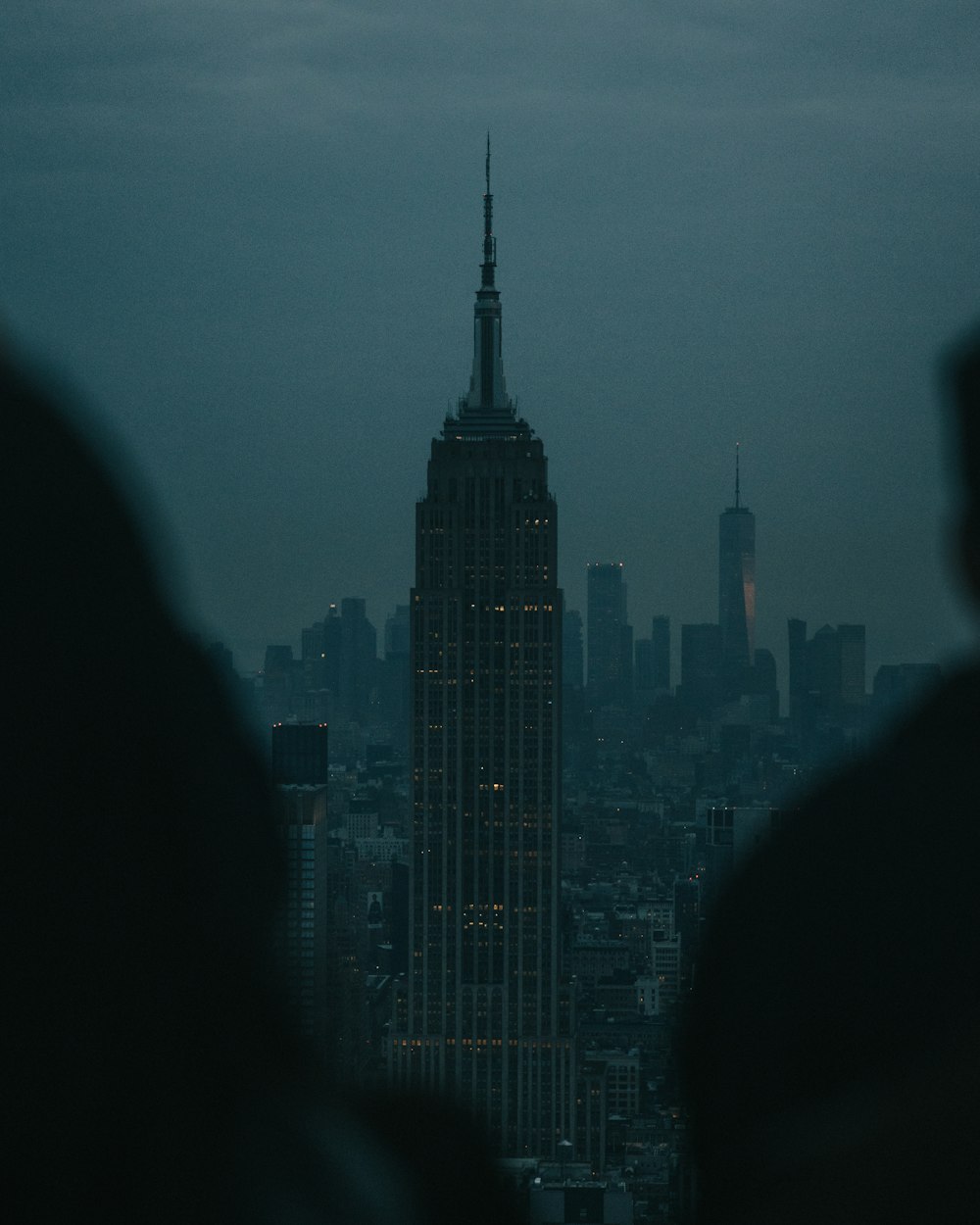 a view of the empire building from the top of the rock