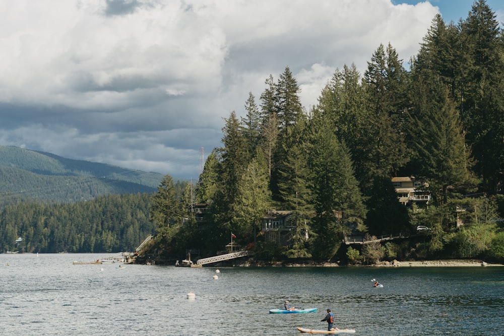 a person on a surfboard in the water