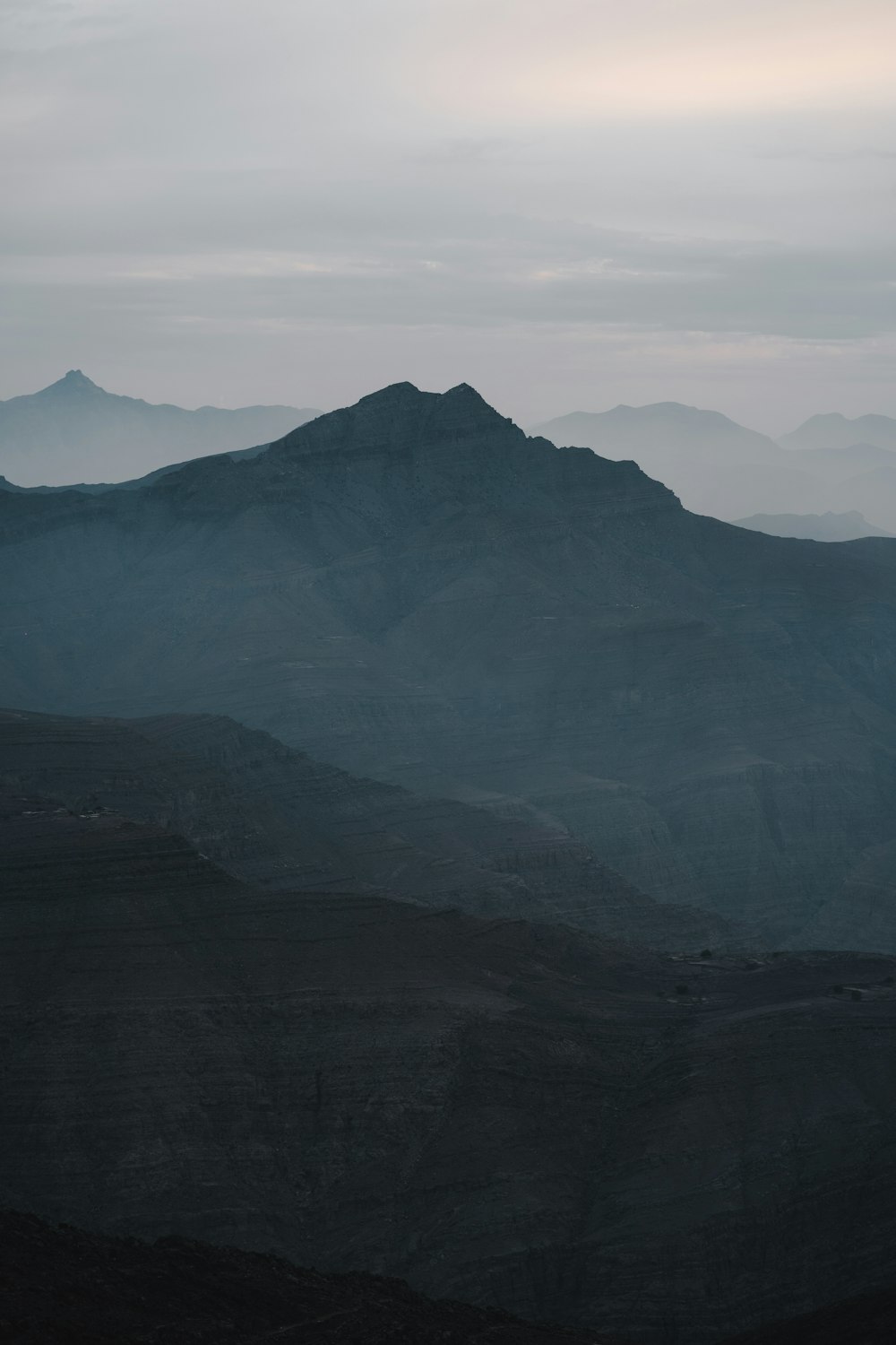 a view of a mountain range in the distance