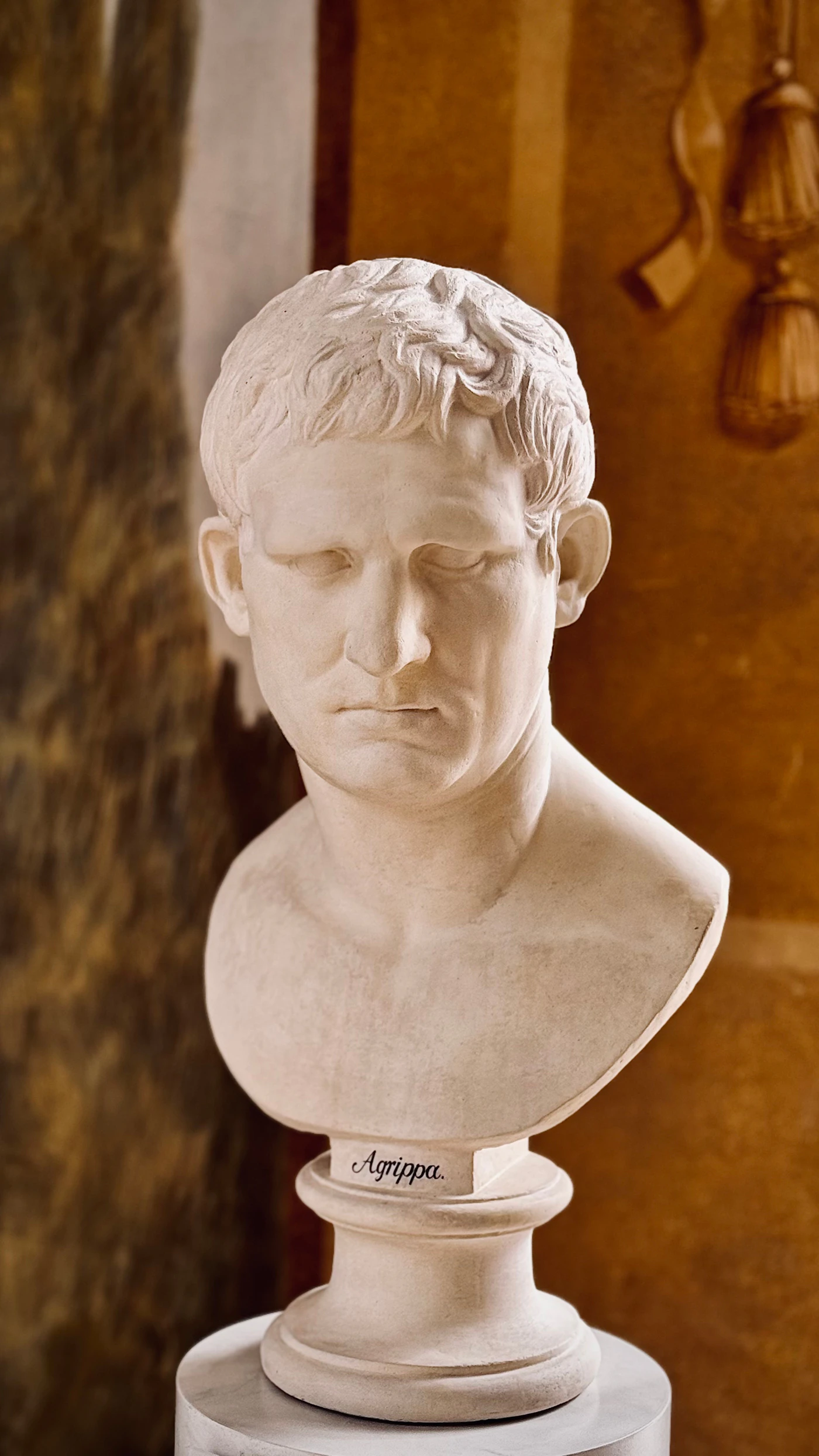 Marble bust of Roman General Agrippa