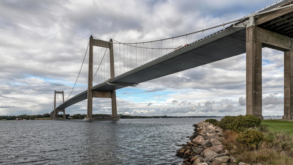 a large bridge over a large body of water