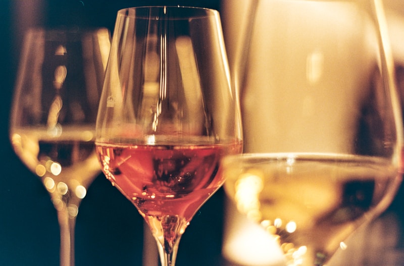 a group of wine glasses sitting next to each other