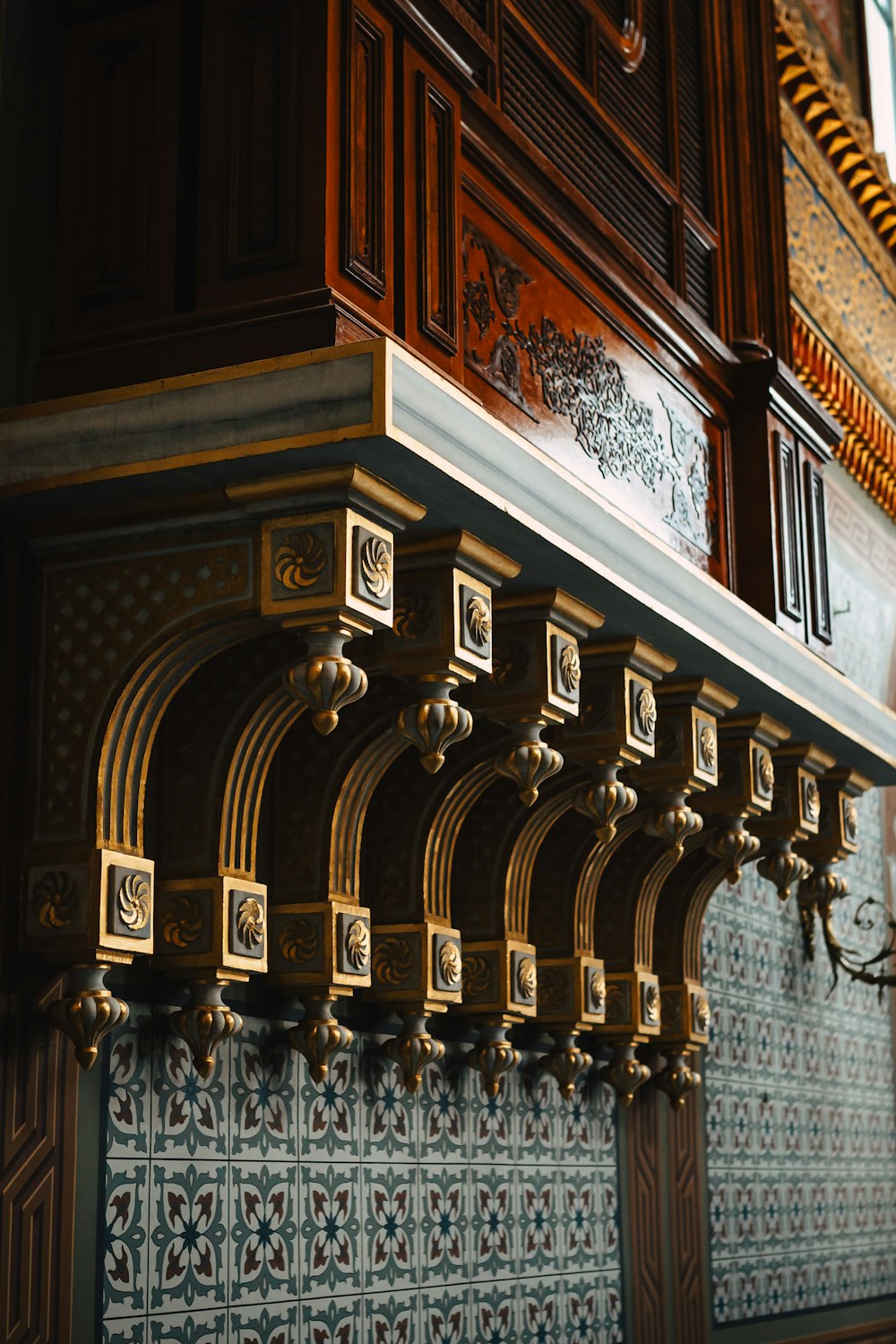 a close up of a clock on a wall