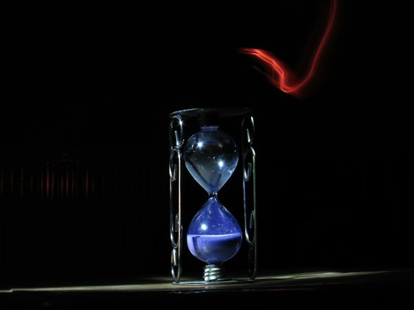 White Sand Decorative Hourglass