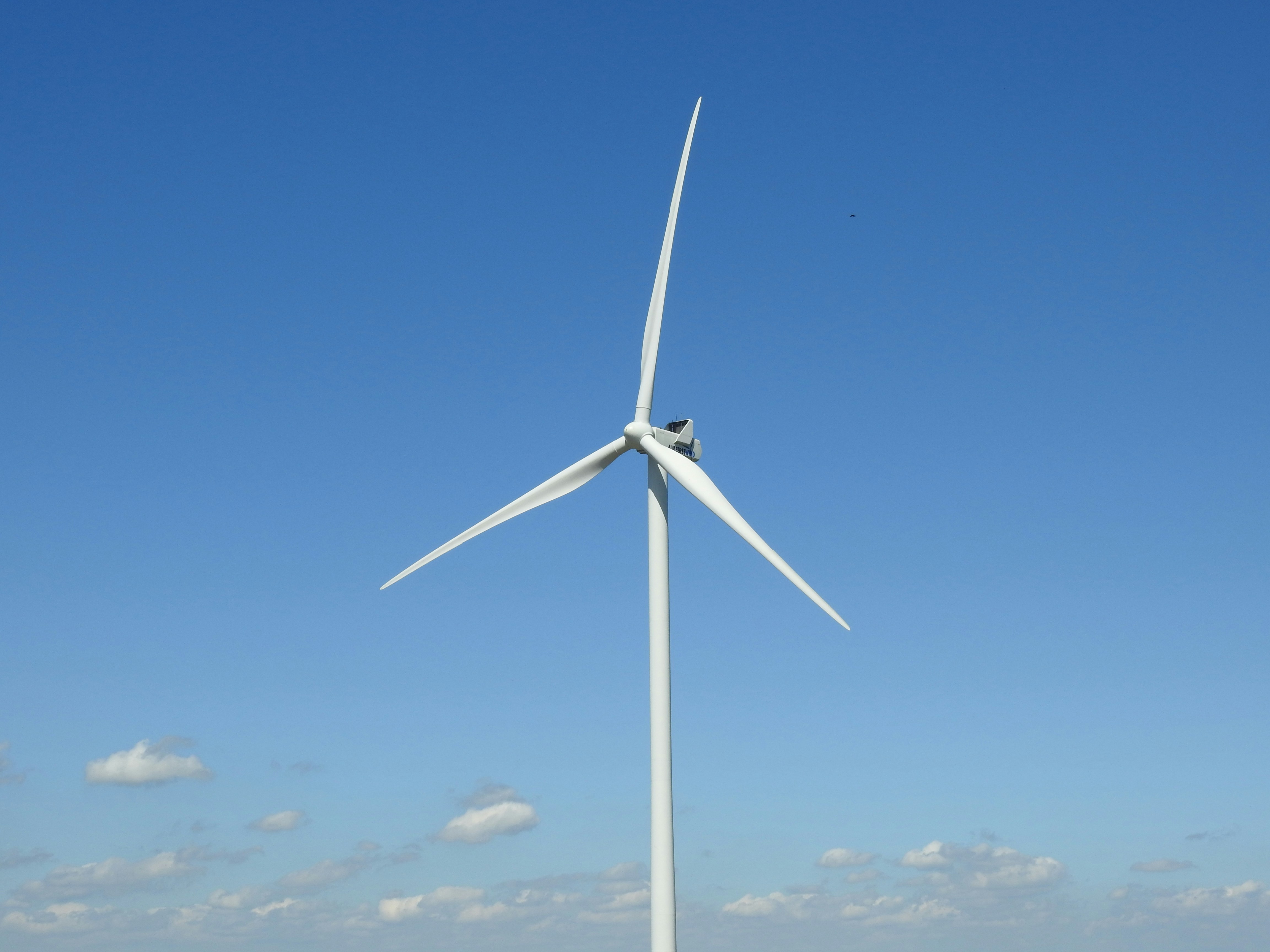 a wind turbine in the middle of a field