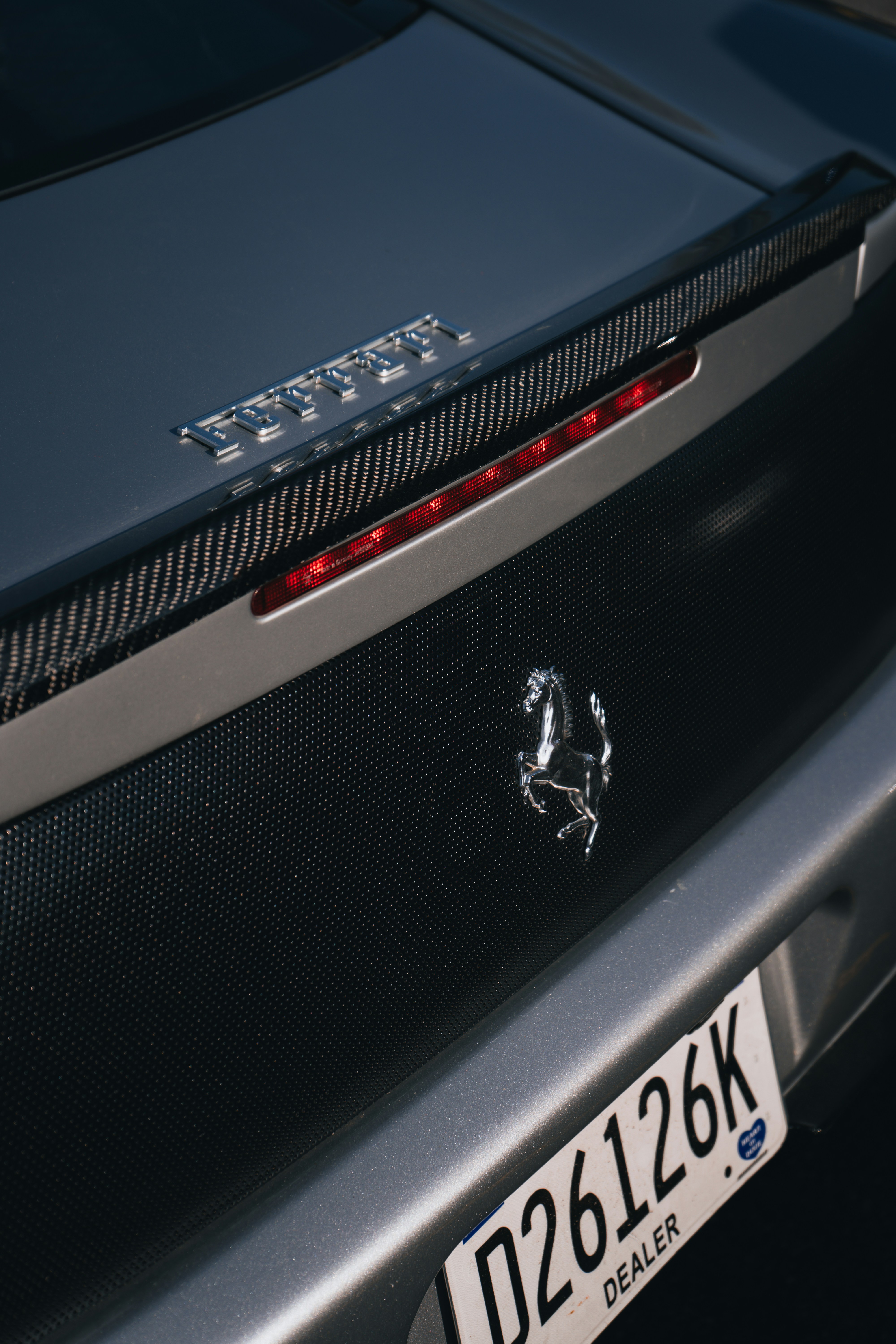 a close up of the rear end of a car