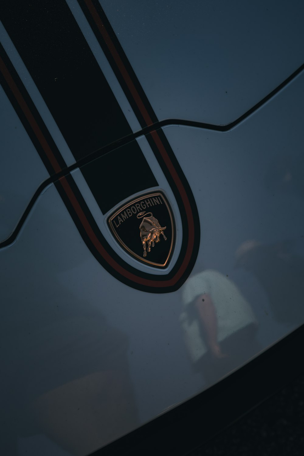 um close up do emblema em um carro esportivo