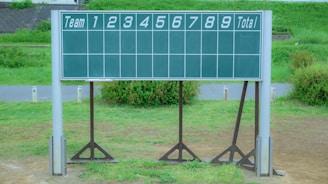 a large sign with a lot of numbers on it