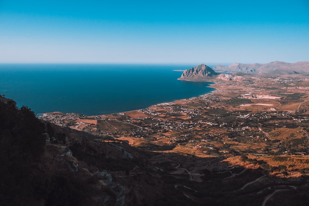 a scenic view of a large body of water