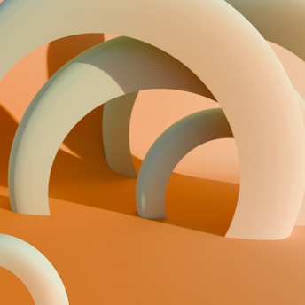 a group of circular objects sitting on top of a desert