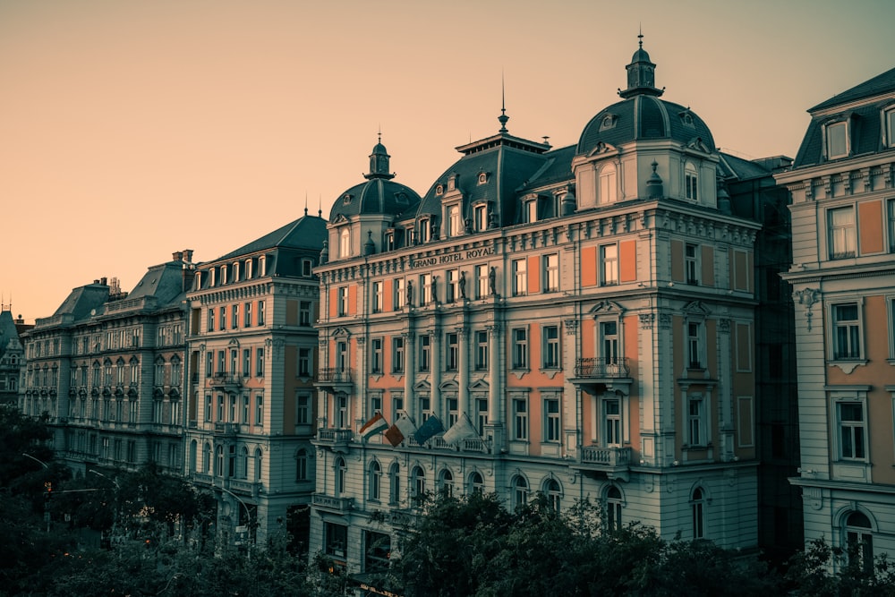 a large building with a clock on the top of it