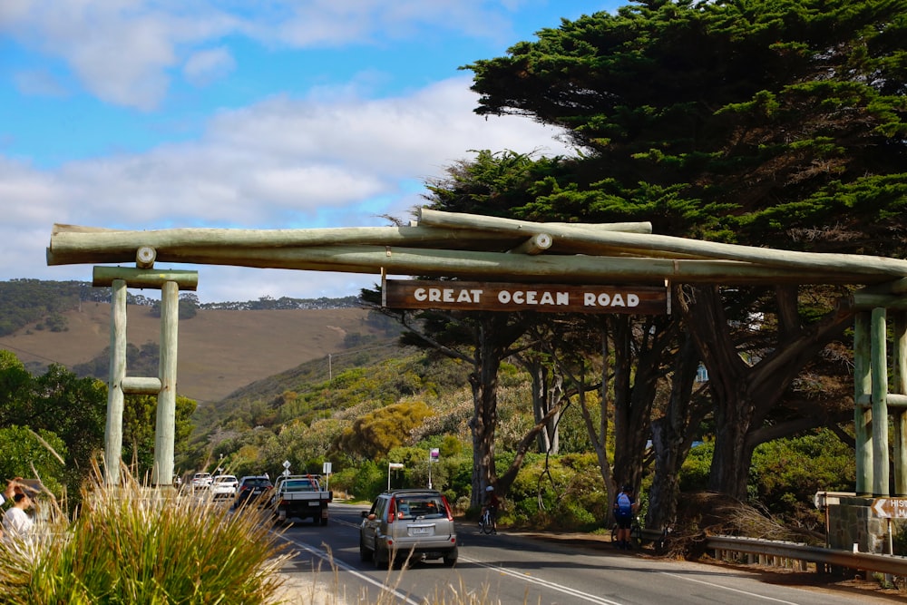 a road with a sign that says great ocean road