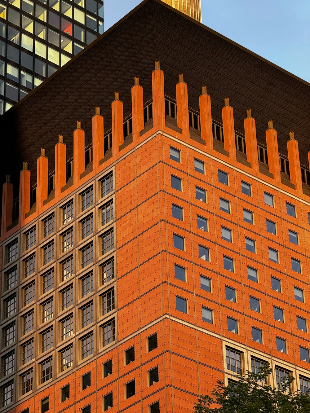 a tall building with a clock on the top of it