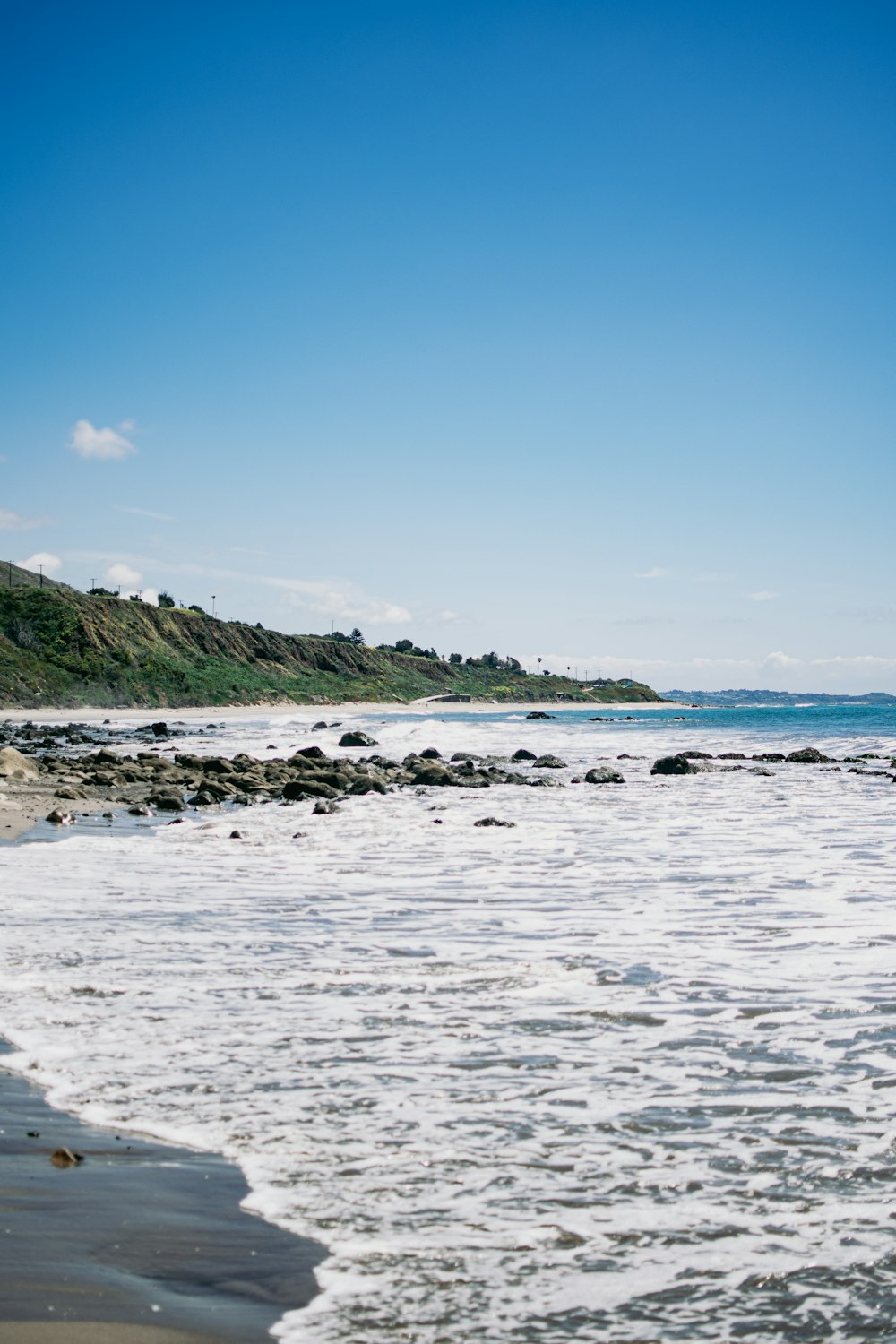 a view of the ocean from the beach