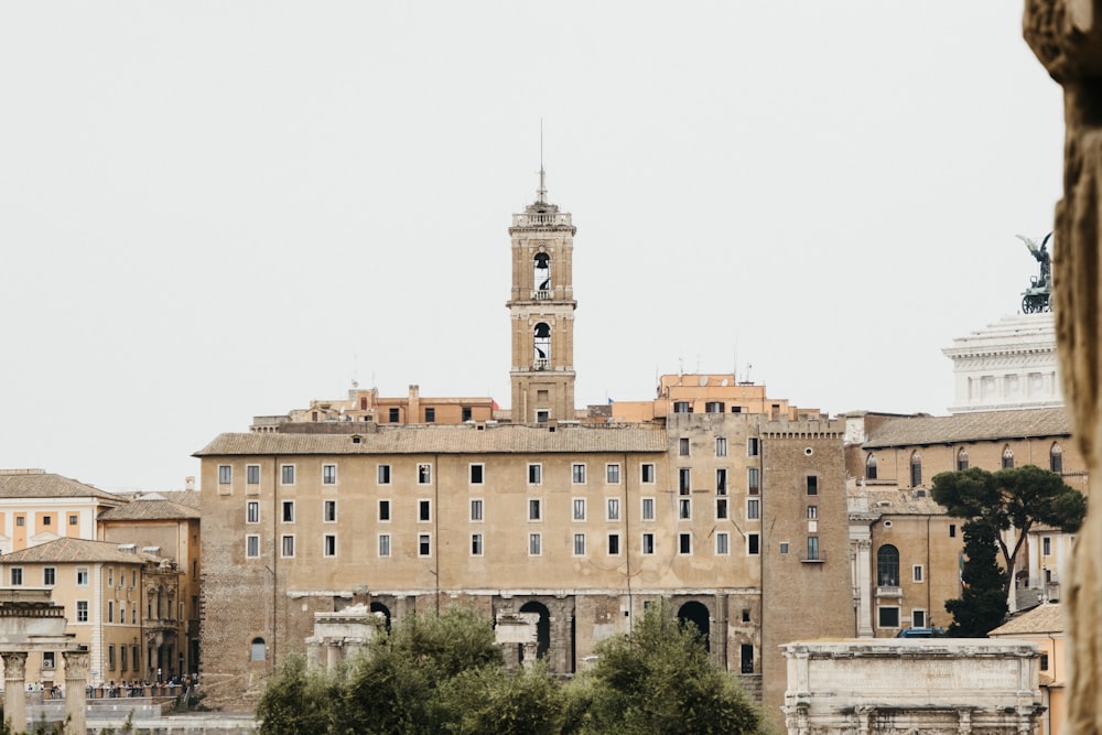 a large building with a clock tower on top of it