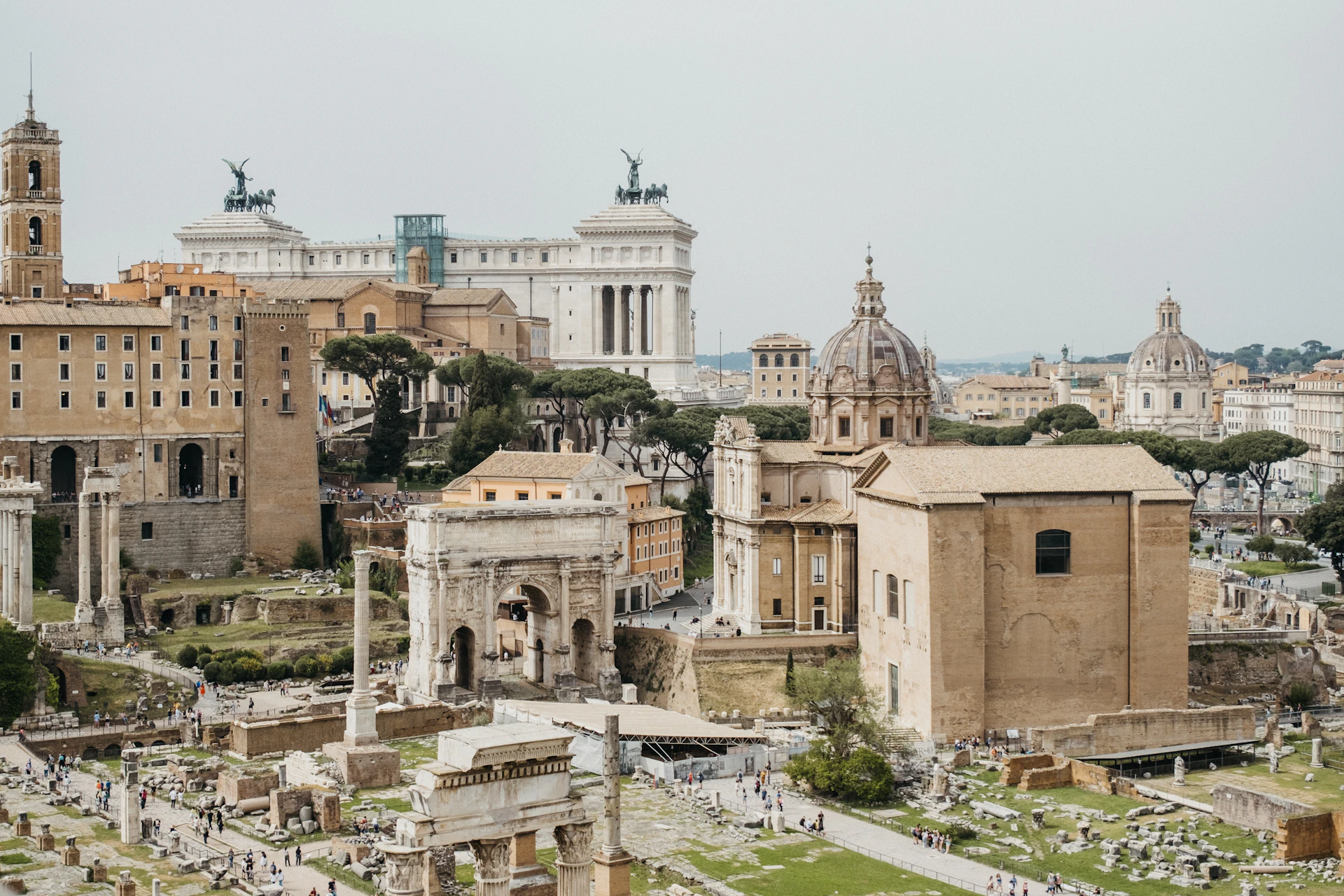 a large group of buildings in a city