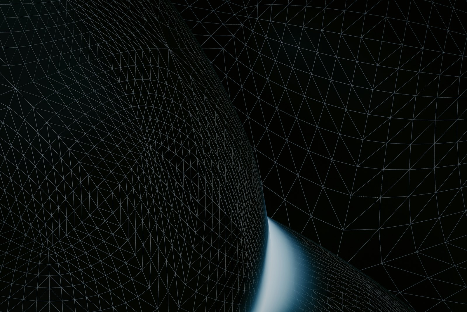 A black background with lines and shapes