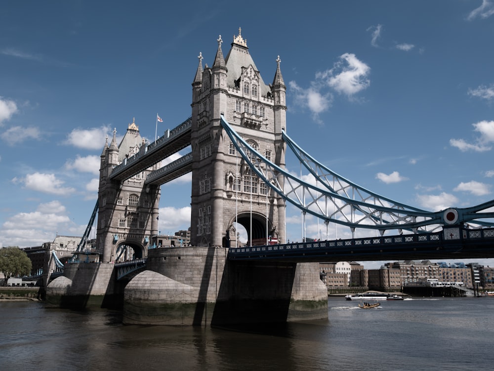 a large bridge spanning over a body of water