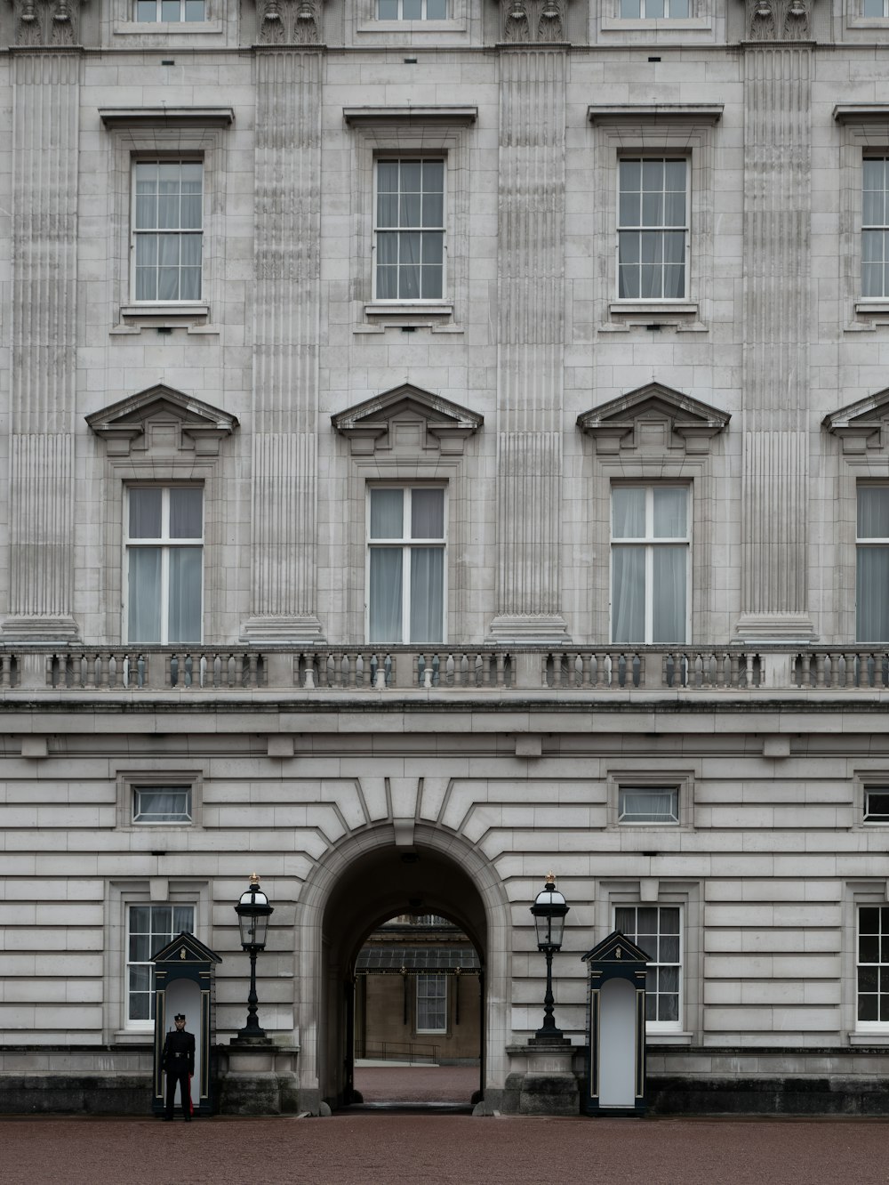 a large building with a clock on the front of it