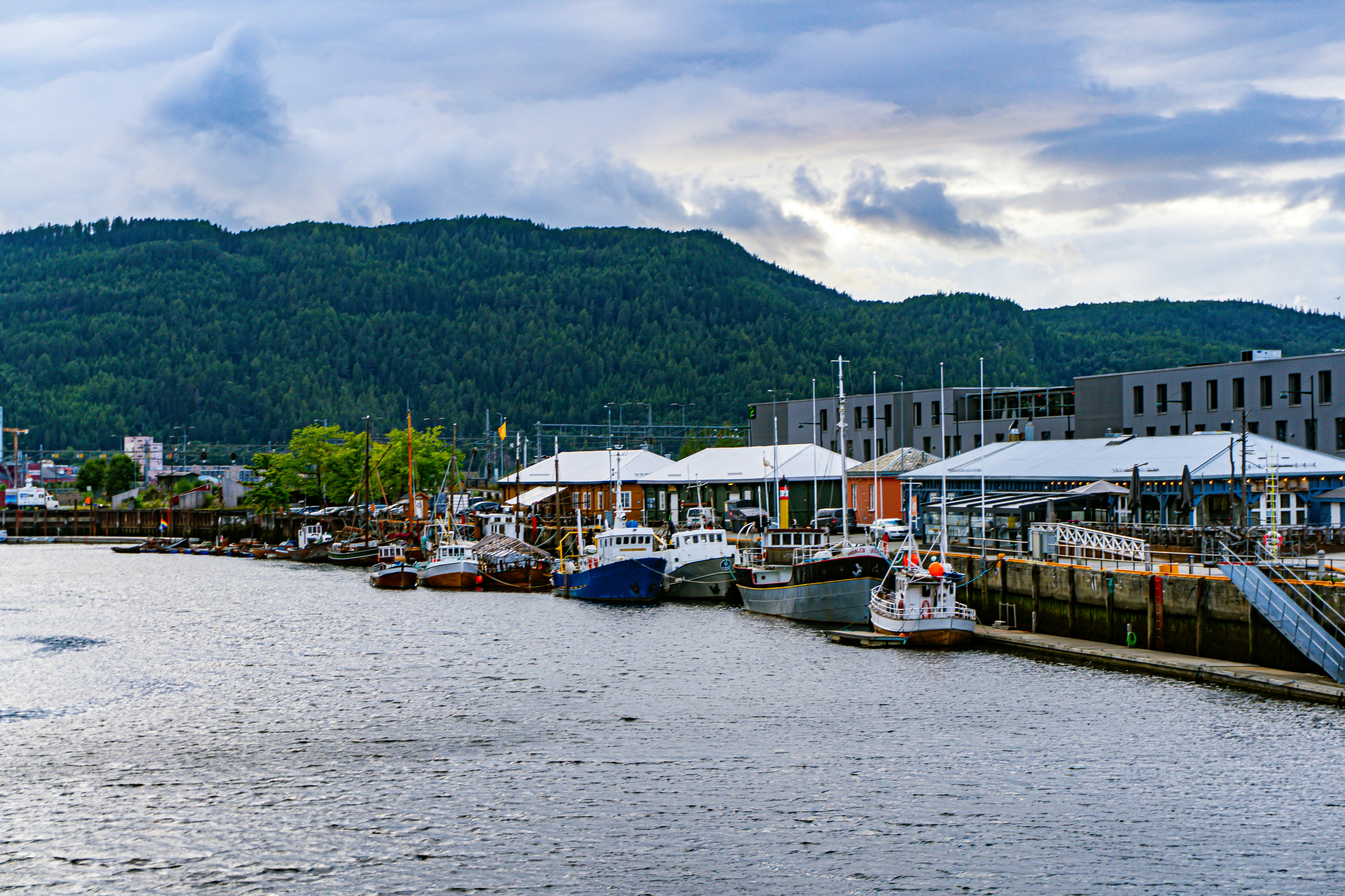 a body of water filled with lots of boats