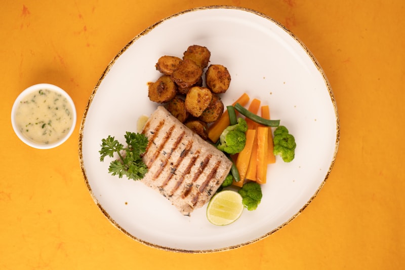 Gegrilde scholfilet met groene kruiden
