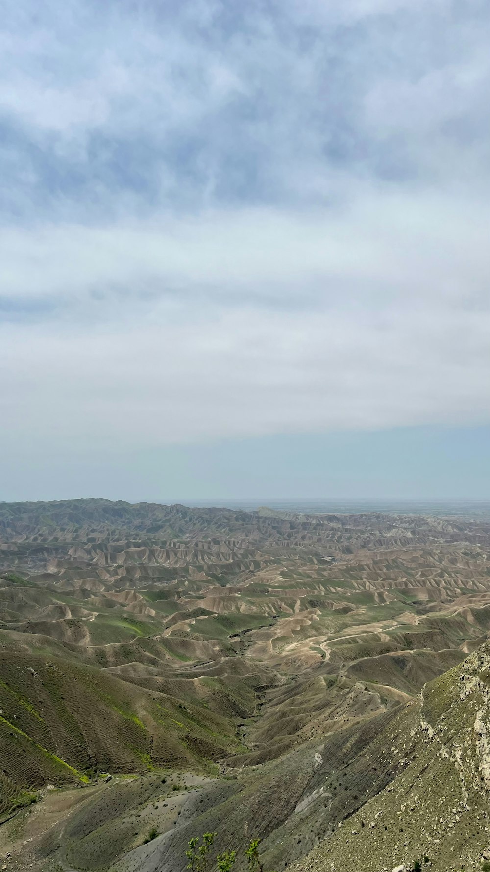 Una vista de un valle desde un punto de vista alto