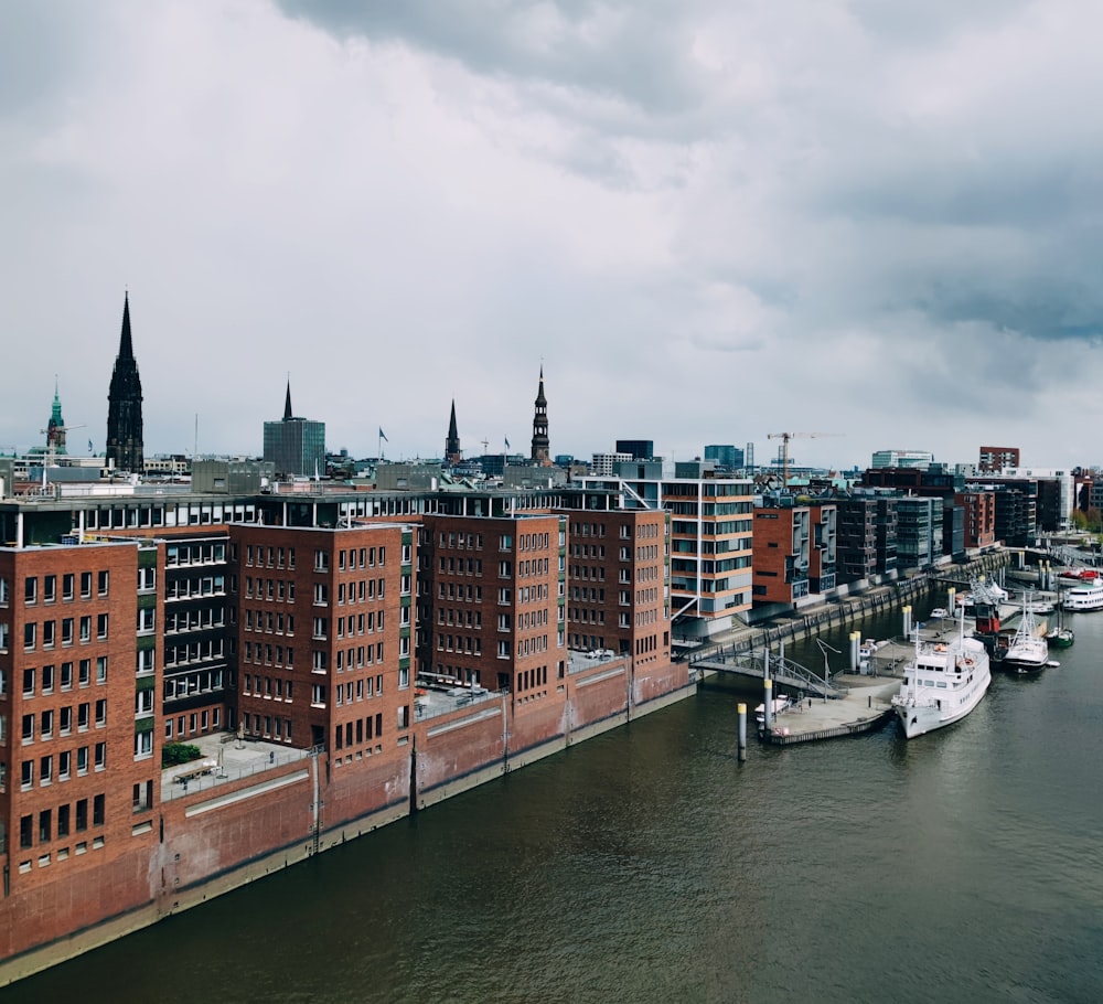 a view of a city from a bridge