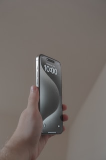a person holding a cell phone in their hand