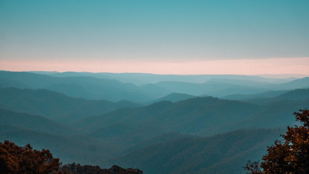 a view of the mountains from a distance