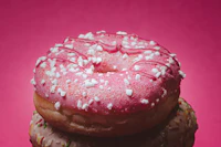 Cream-filled doughnut with sprinkles