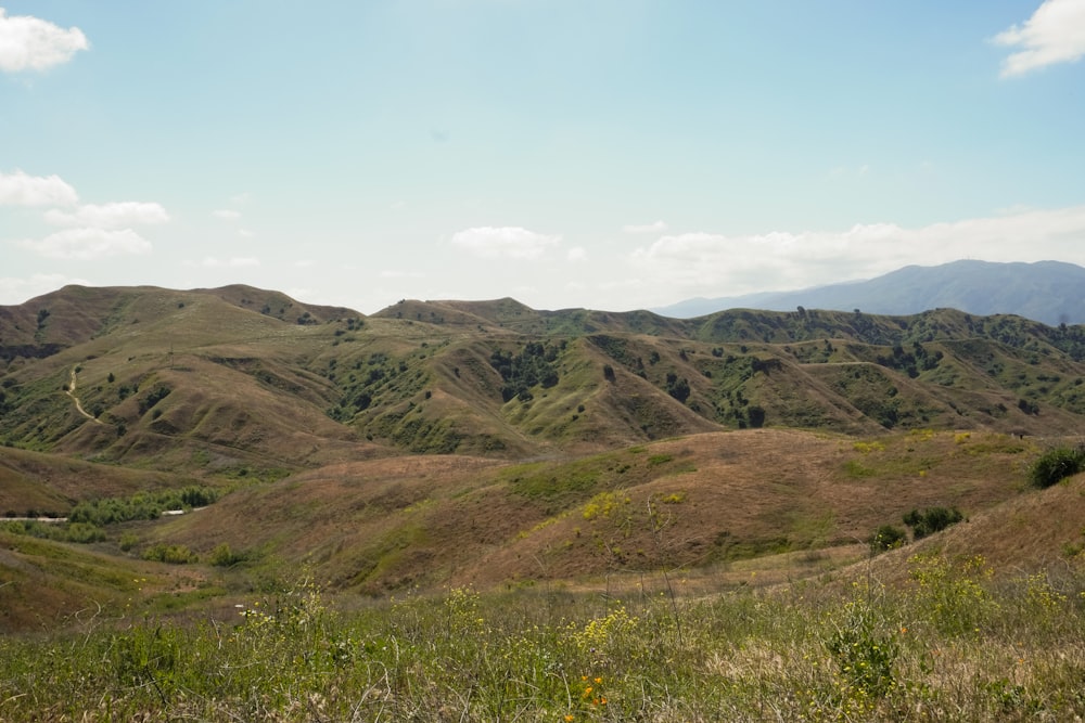 a view of a mountain range from a distance