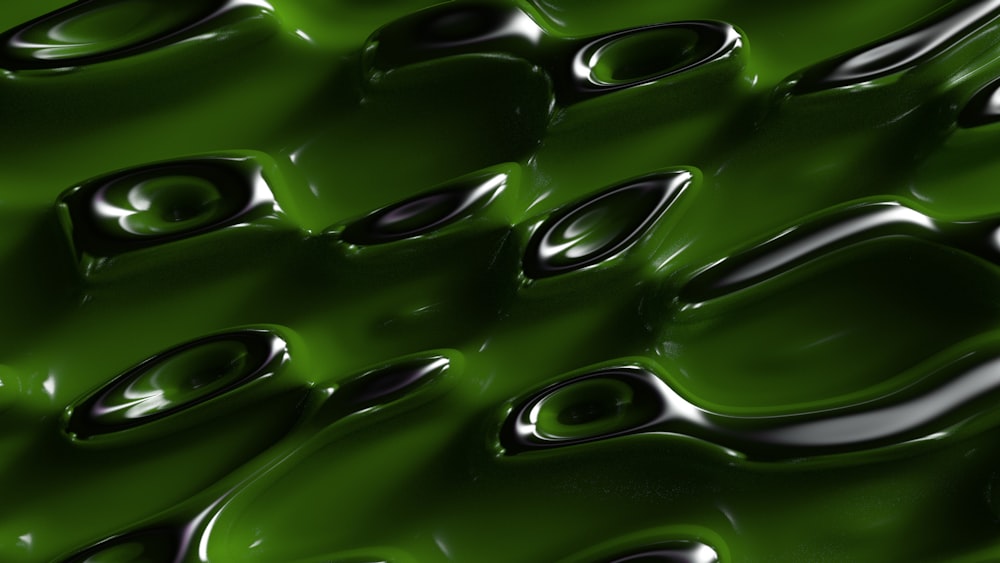 a close up of a green liquid texture