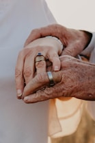 a close up of two people holding hands