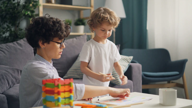 Behavior technician working one-on-one with a child