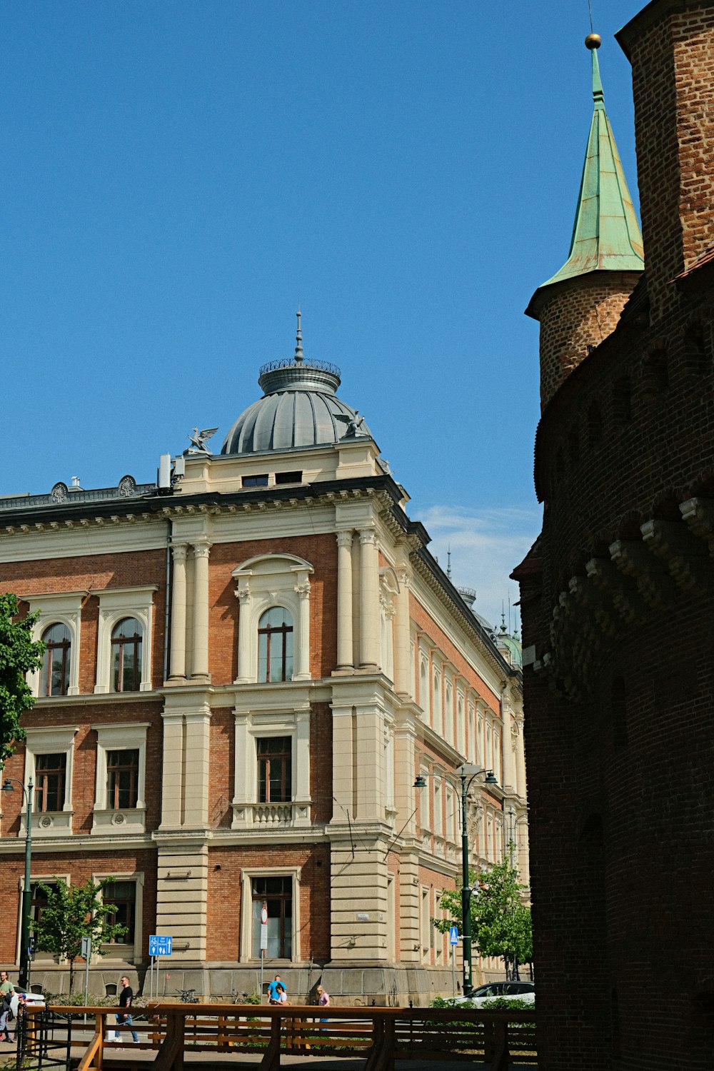 a large building with a clock tower on top of it