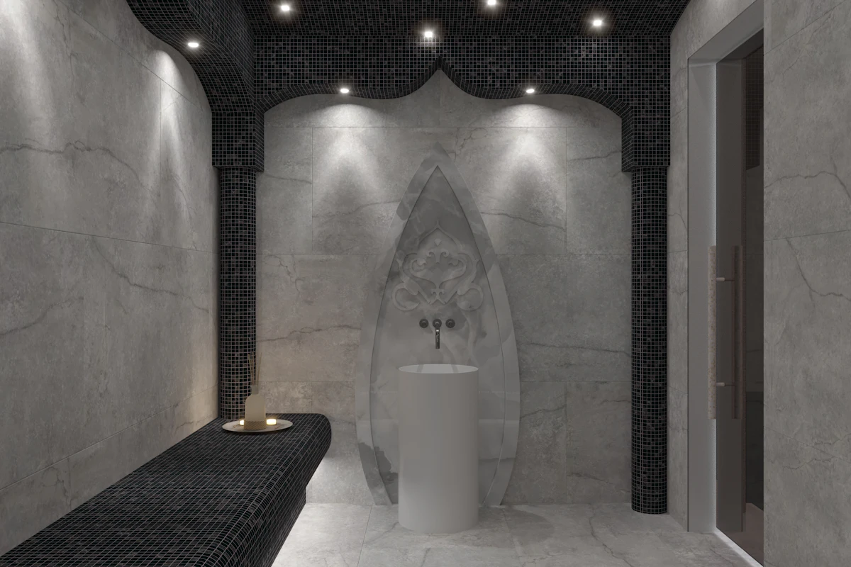 The marble room before the kese ritual