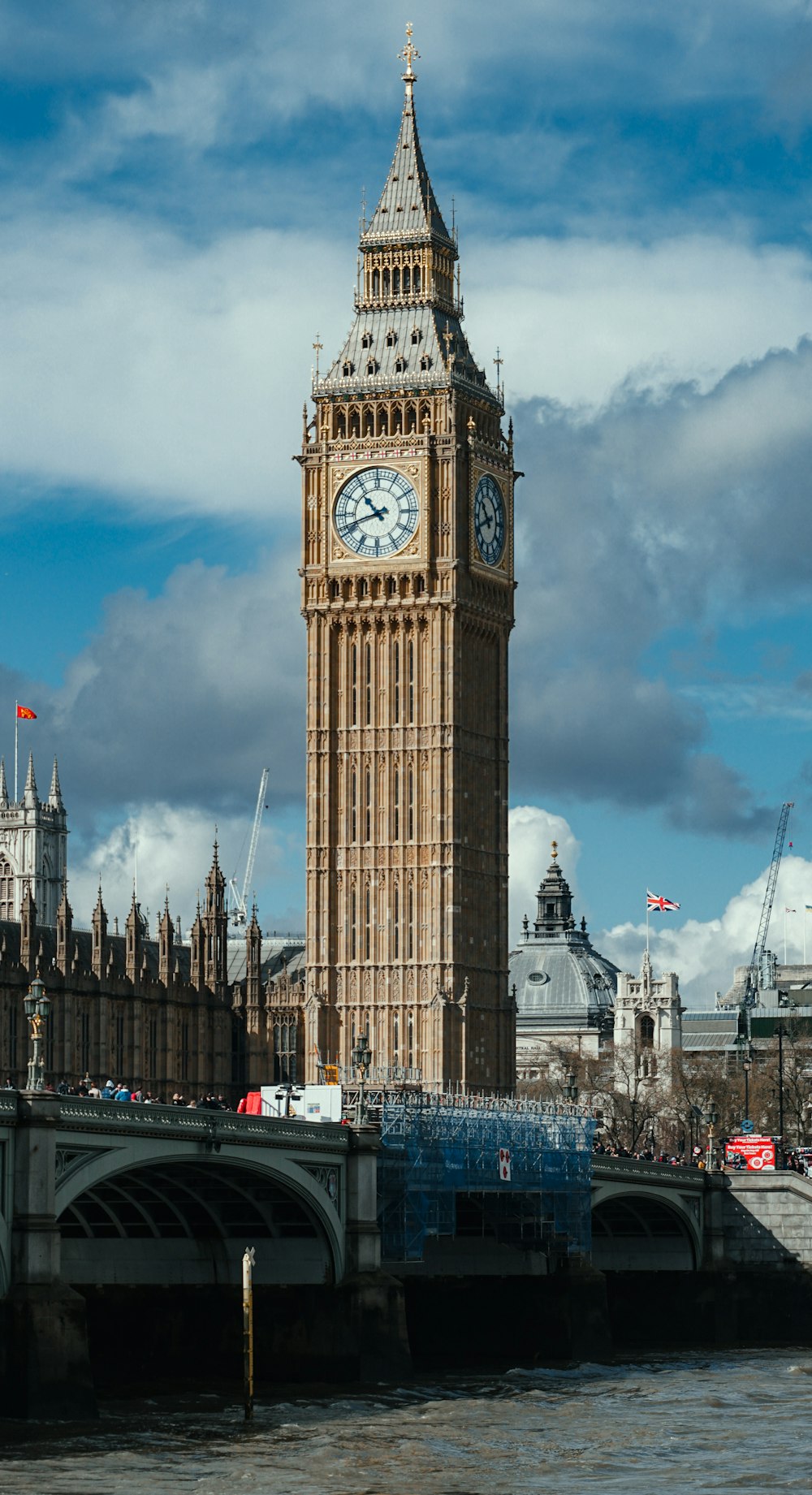 the big ben clock tower towering over the city of london